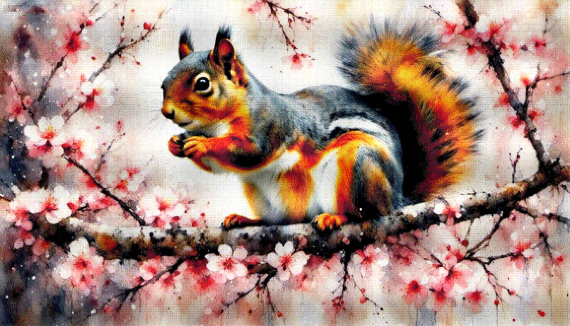 Fipsi das Eichhörnchen - Diamond Painting
