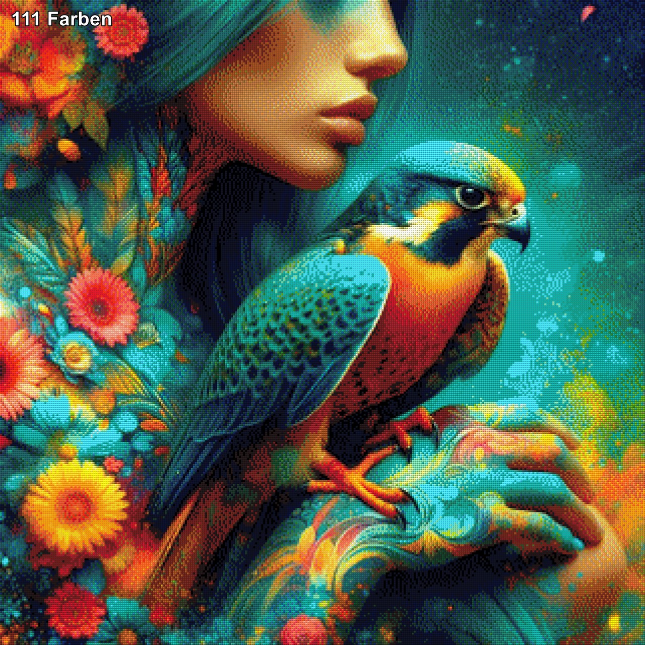Selina & Prism dem Falken - Diamond Painting