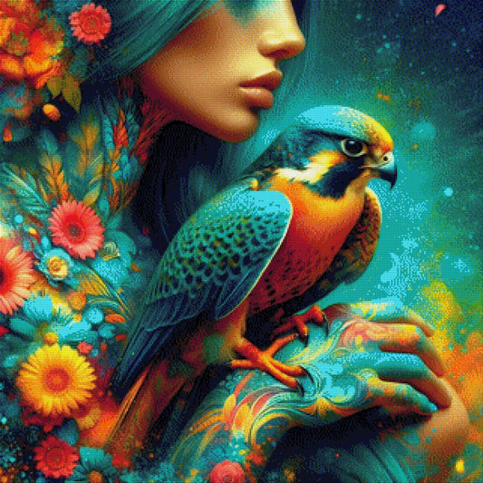 Selina & Prism dem Falken - Diamond Painting