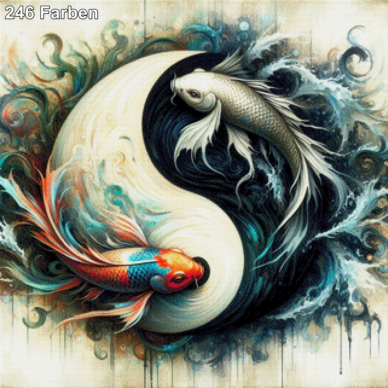 Fisch Yin & Yang - Diamond Painting
