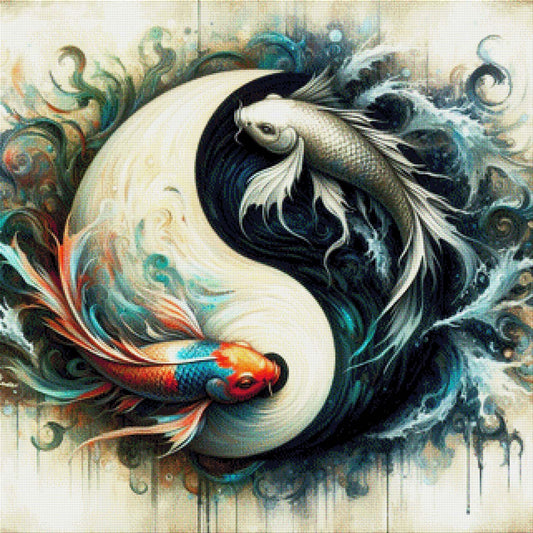 Fisch Yin & Yang - Diamond Painting