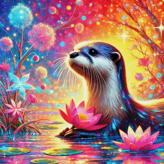 Seerosen Otter - Diamond Painting