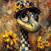 Fridolin mit Hut - Diamond Painting