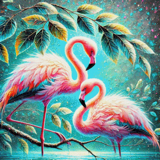 Flamingo Pärchen - Diamond Painting