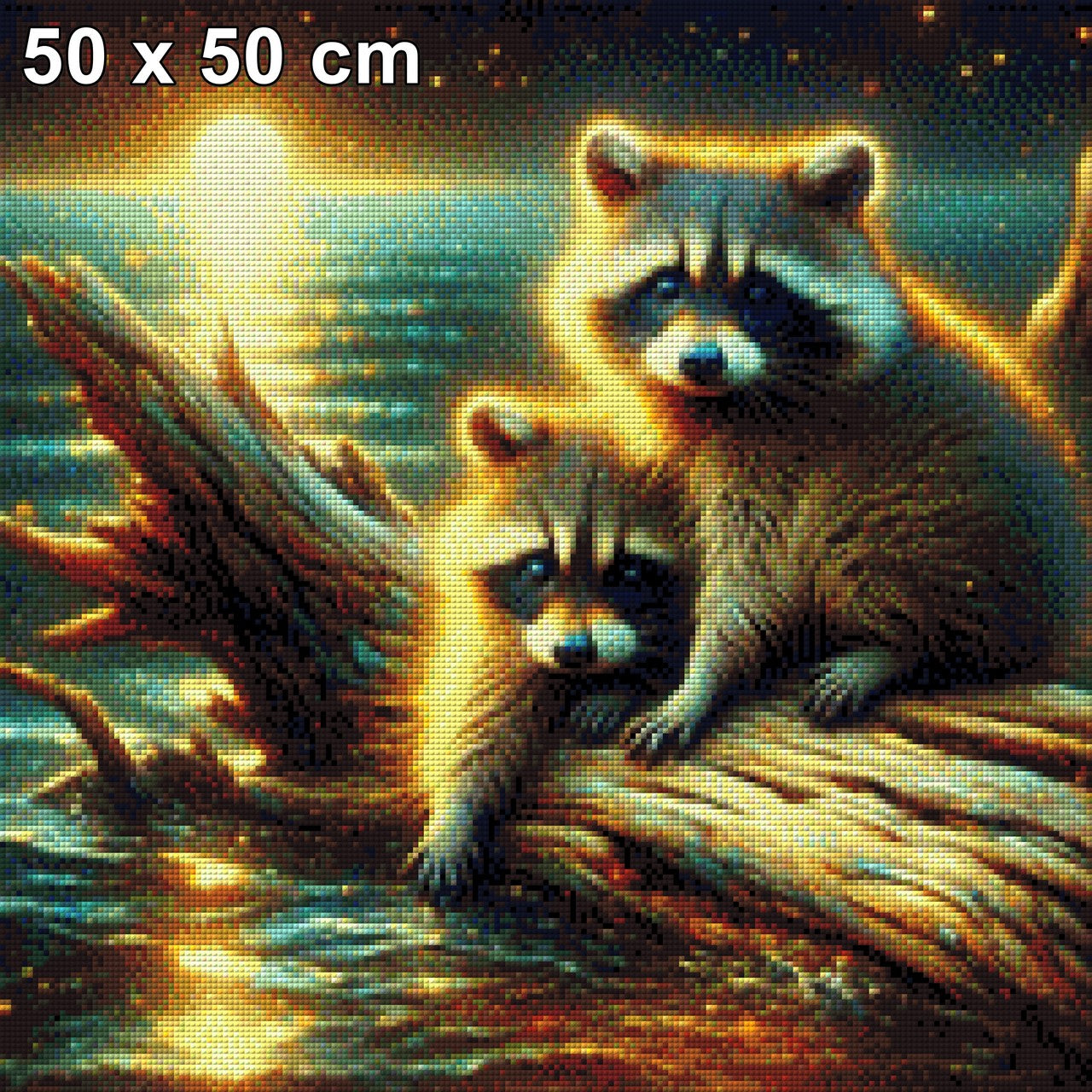 Waschbären - Diamond Painting