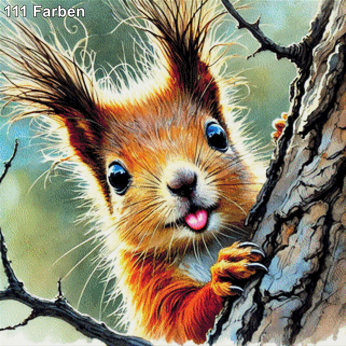 Bob das  Eichhörnchen - Diamond Painting