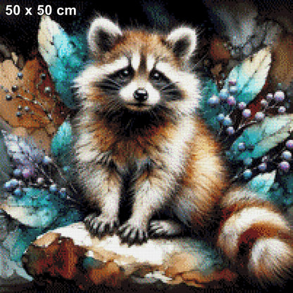 Willi der Waschbär - Diamond Painting