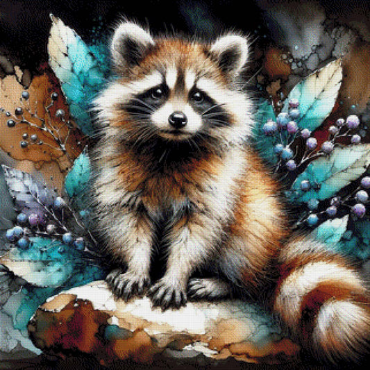 Willi der Waschbär - Diamond Painting