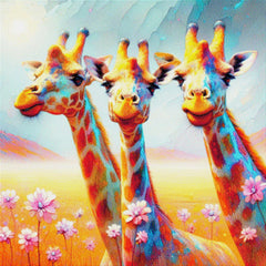 Anton, Alois & Adam Giraffe - Diamond Painting