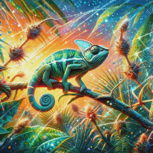 Chloe das Chamäleon - Diamond Painting