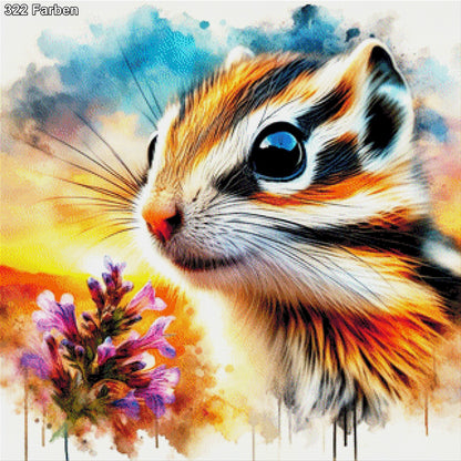 Lucky das Streifenhörnchen - Diamond Painting