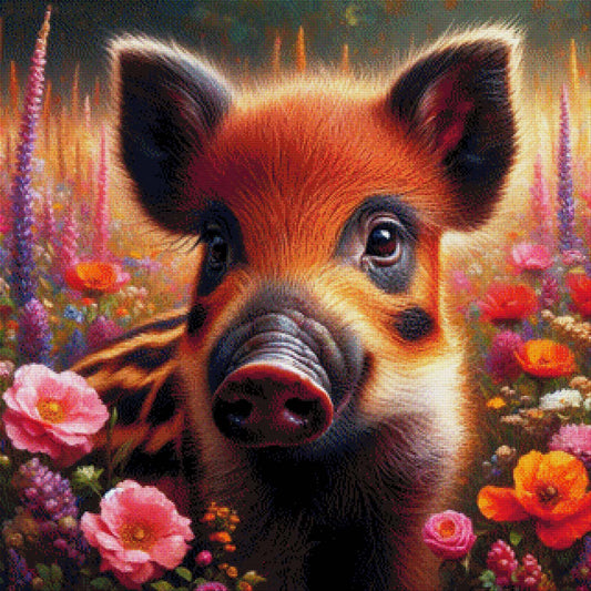 Lieschen das kleine Wildschwein - Diamond Painting