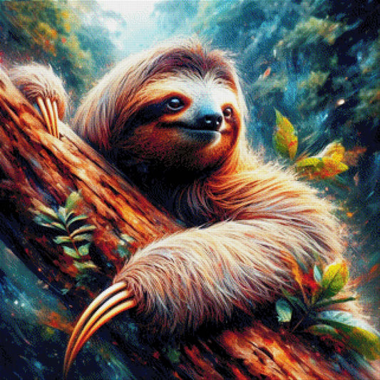 Chillbert das Faultier - Diamond Painting