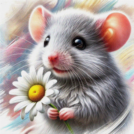 Rosalie mit Blümchen - Diamond Painting