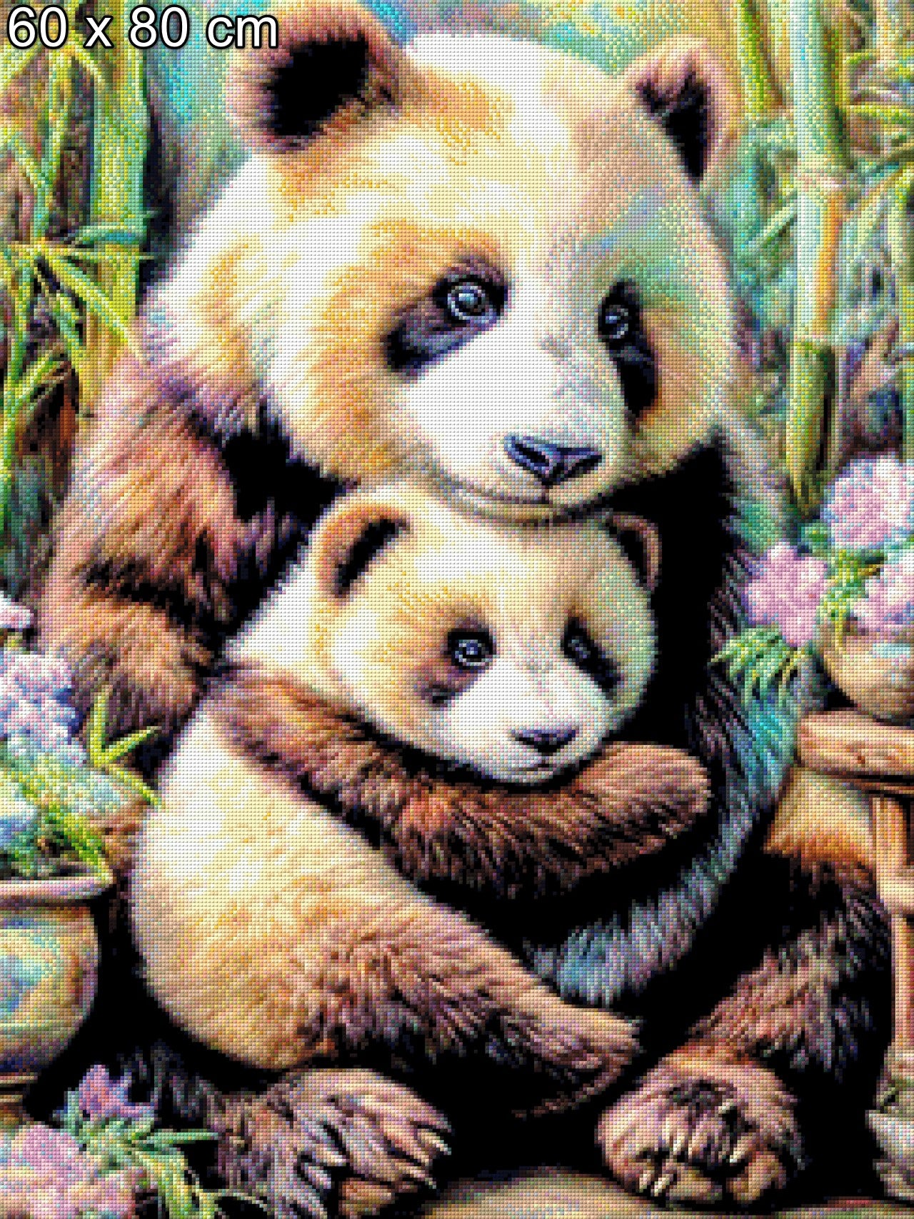 Diamond Painting Panda Mama mit Baby