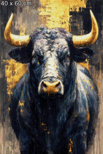Diamond Painting Schwarzer Stier Bulle