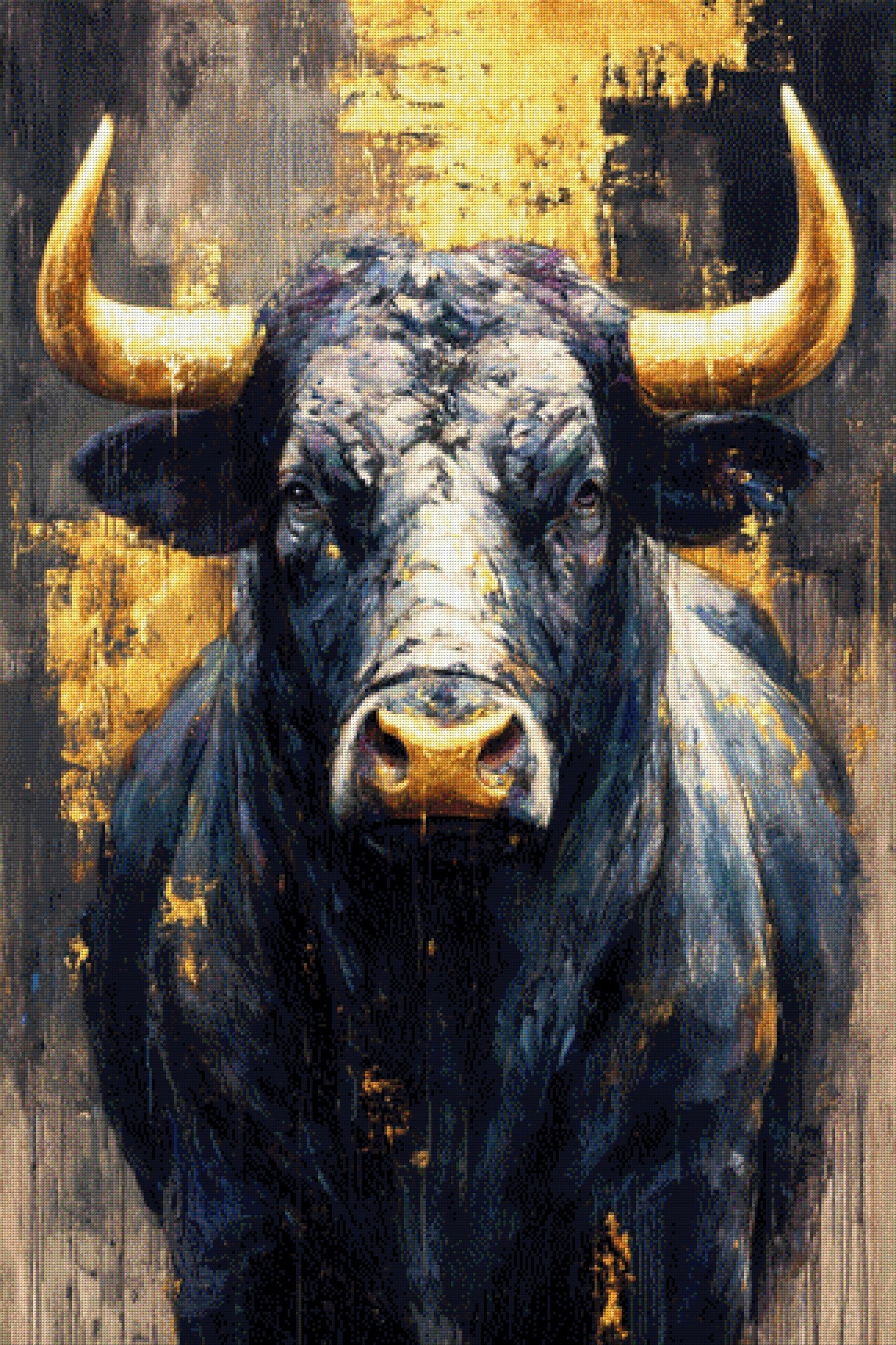 Diamond Painting Schwarzer Stier Bulle