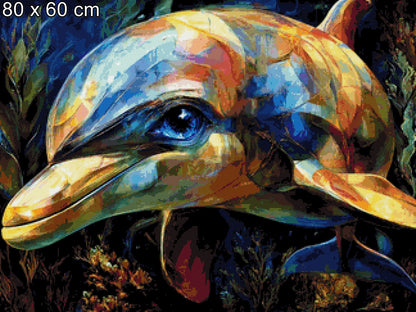 Diamond Painting bunter Delphin