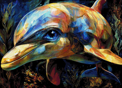 Diamond Painting bunter Delphin