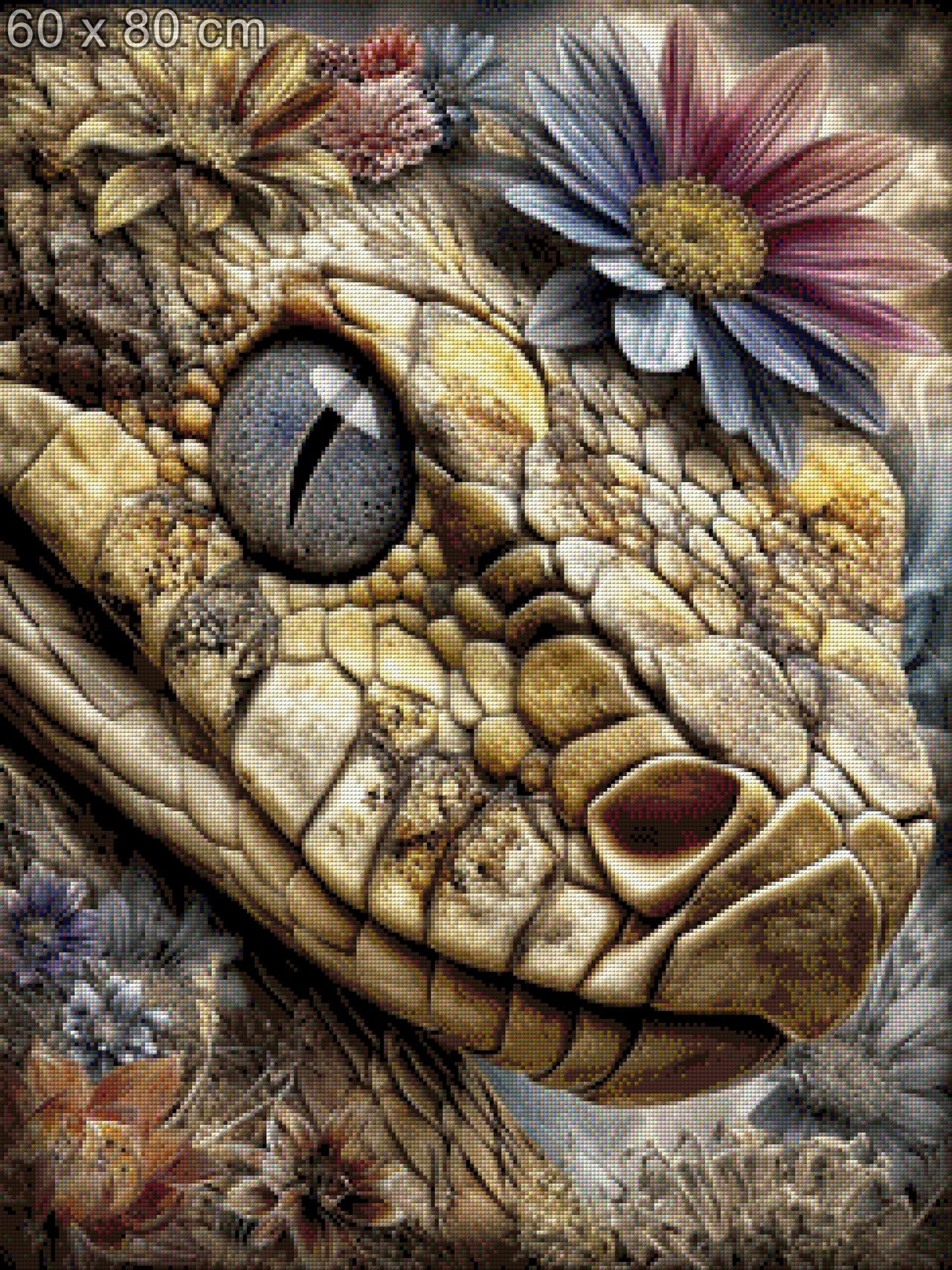 5D Diamond Painting - Blütennatter