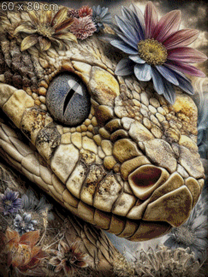 5D Diamond Painting - Blütennatter