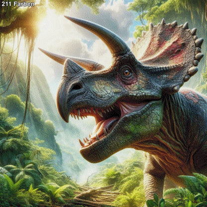 Triton der Triceratops - Diamond Painting