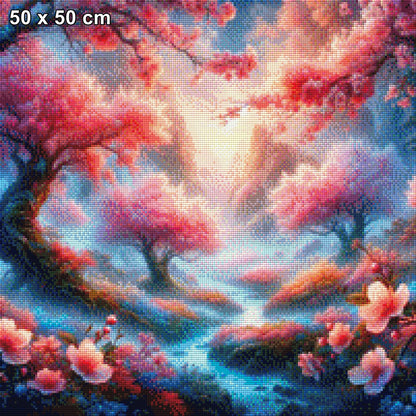 Blütenpoesie, Kirschblüte - Diamond Painting
