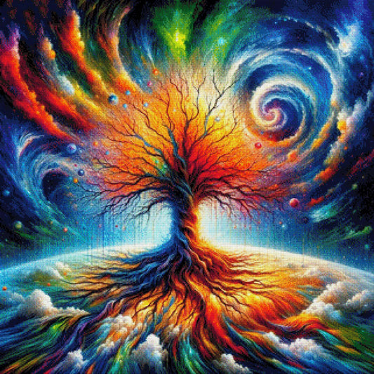 Farbentanz, Regenbogenbaum - Diamond Painting