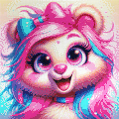 5D Diamond Painting - Plüschi Pia