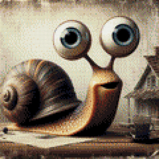 Schnecke mit Glubschaugen - Diamond Painting