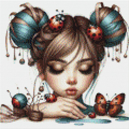 Marie das Marienkäfermädchen - Diamond Painting