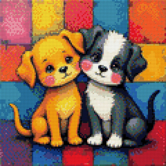 Hunde Abstrakt - Diamond Painting