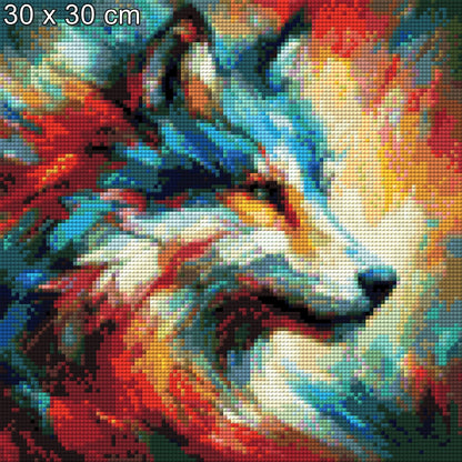 Bunter Wolf - Diamond Painting