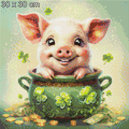 Glücksschweinchen - Diamond Painting