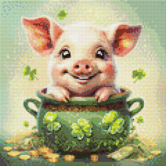 Glücksschweinchen - Diamond Painting