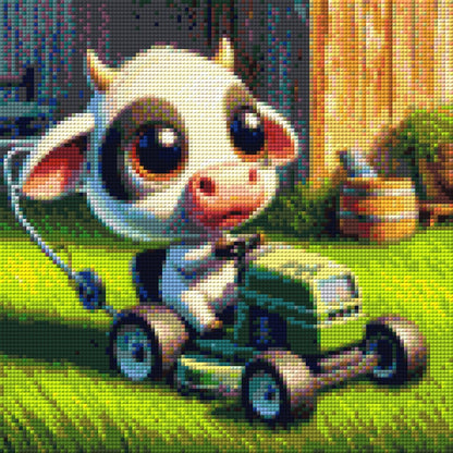 Karlchen mäht Rasen - Diamond Painting