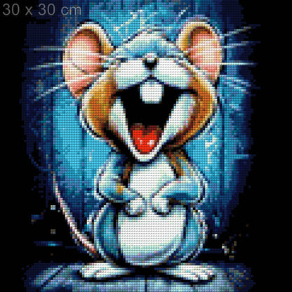 5D Diamond Painting - Lachende Maus