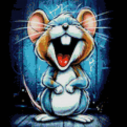 5D Diamond Painting - Lachende Maus