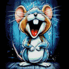 5D Diamond Painting - Lachende Maus