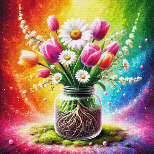 Tulpenglas - Diamond Painting