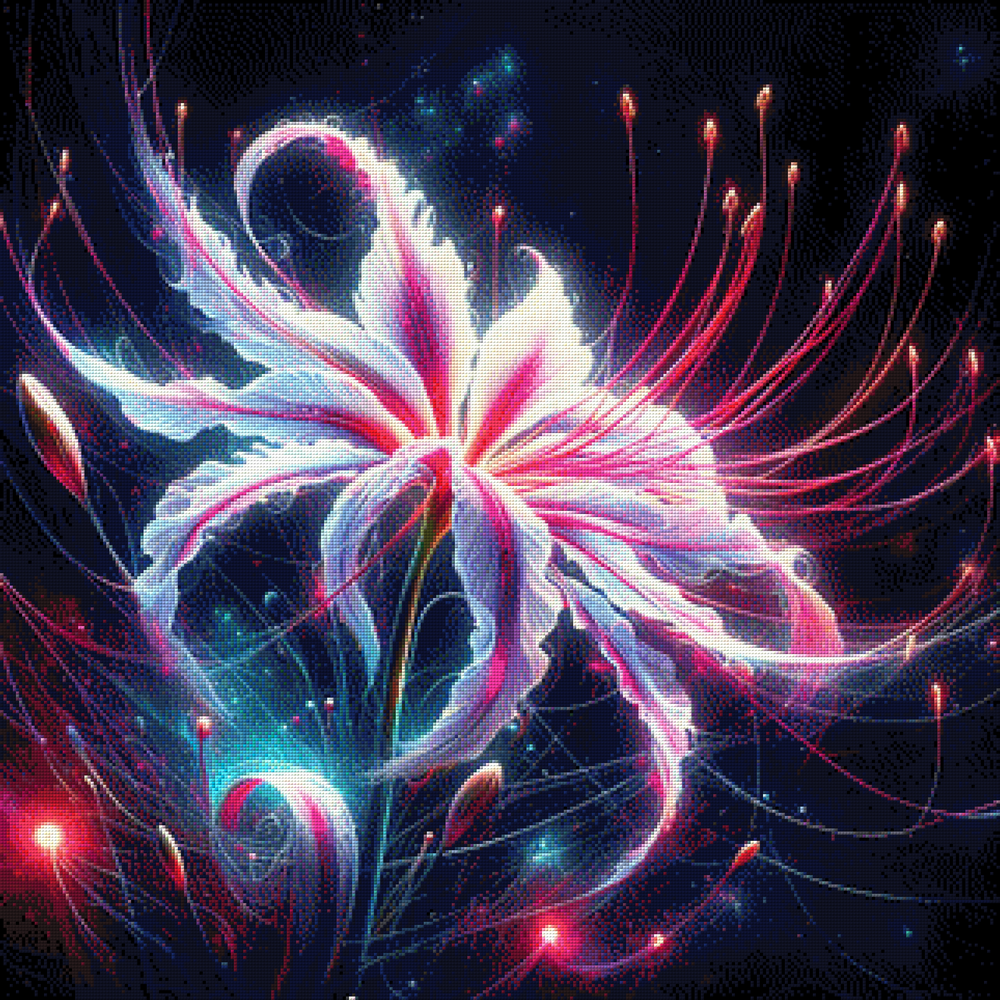 Blüte der Nacht - Diamond Painting