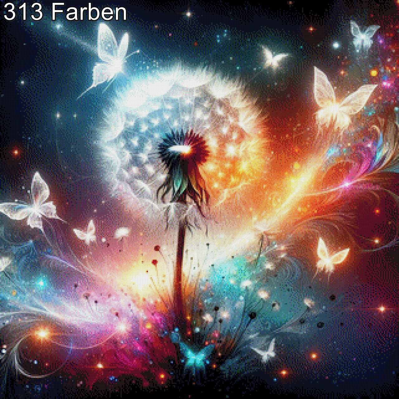 Bunte Pusteblume - Diamond Painting