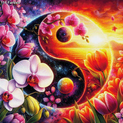 Orchideen Yin & Yang  - Diamond Painting