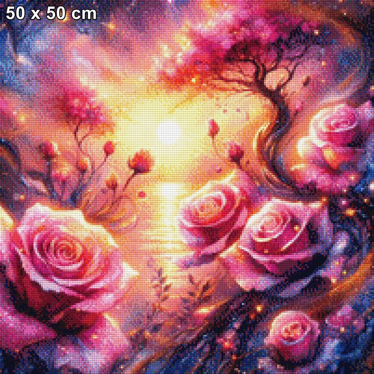 Rosen am Teich - Diamond Painting