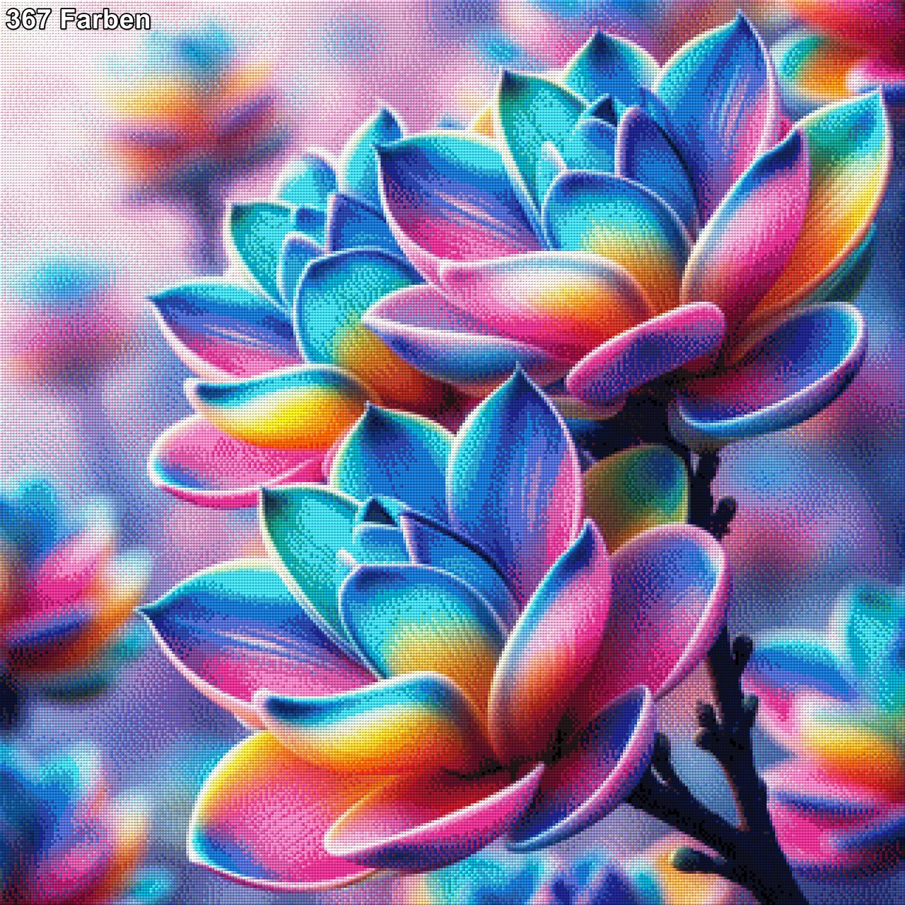 Bunte Flora - Diamond Painting