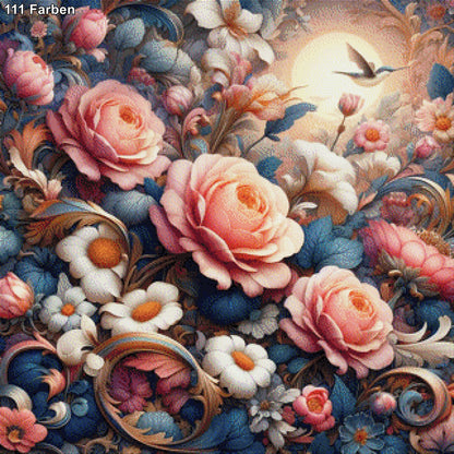 Edle Blumen - Diamond Painting
