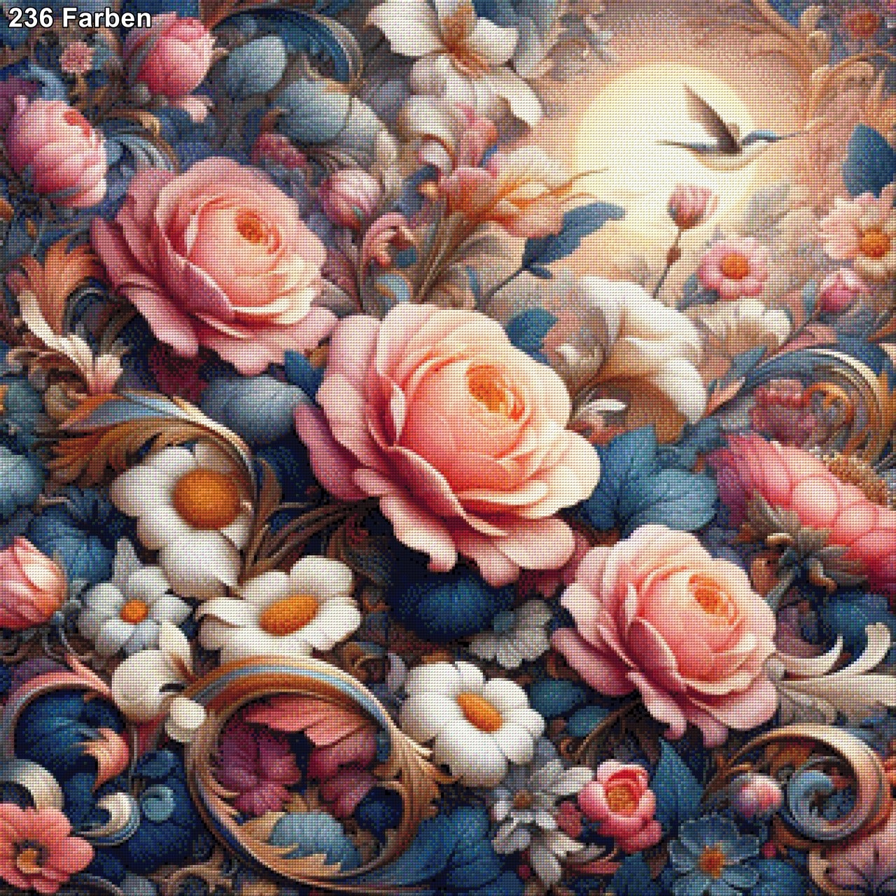 Edle Blumen - Diamond Painting