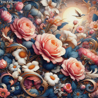 Edle Blumen - Diamond Painting