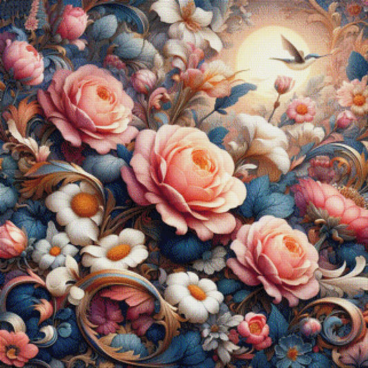 Edle Blumen - Diamond Painting