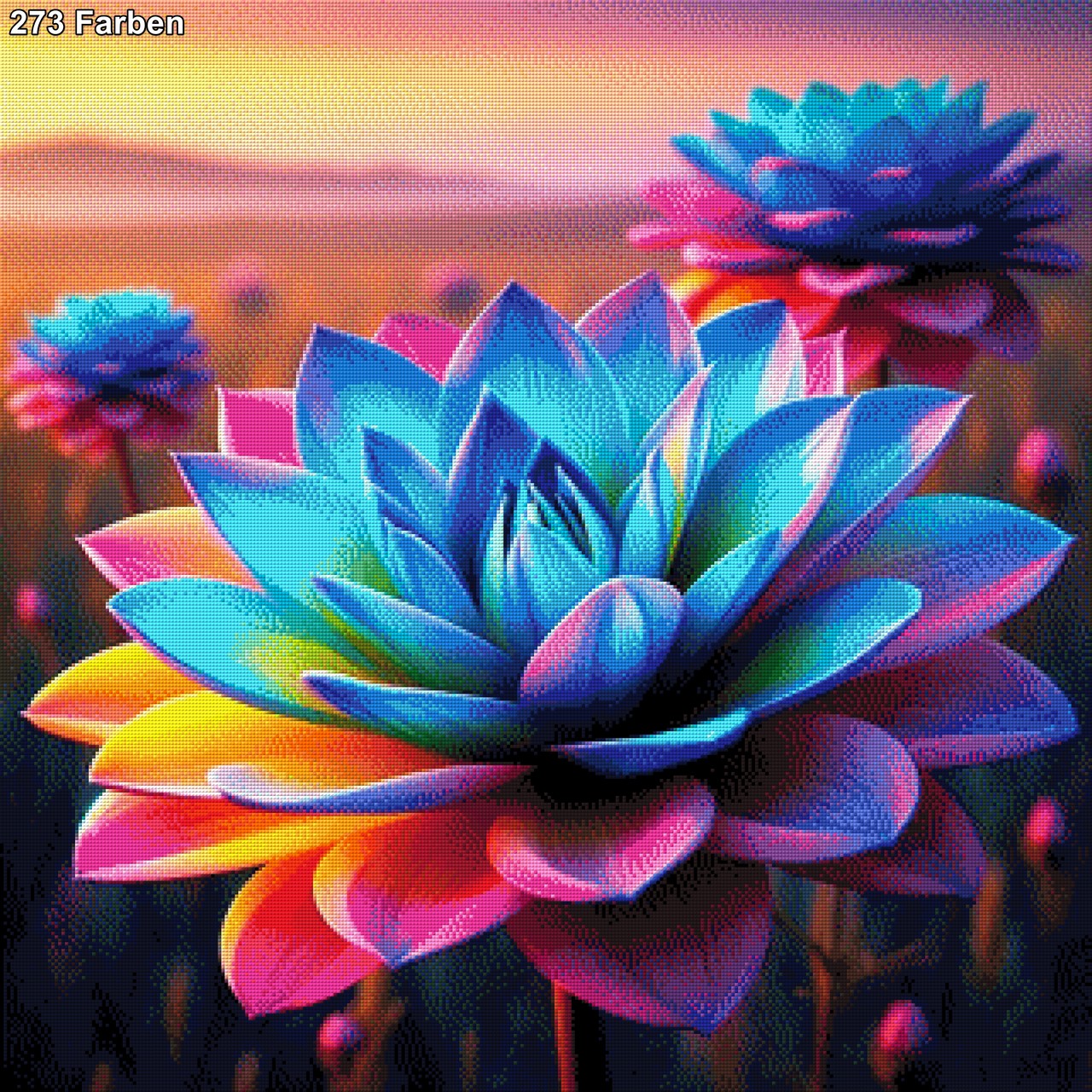 Rainbow Flower - Diamond Painting